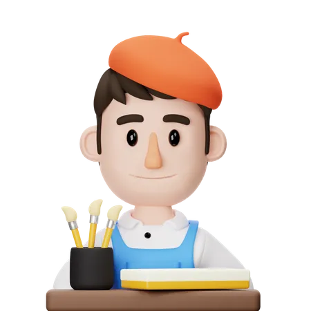 Art Teacher  3D Icon