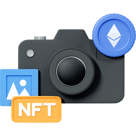 Arte criptográfica e moeda Ethereum  3D Icon
