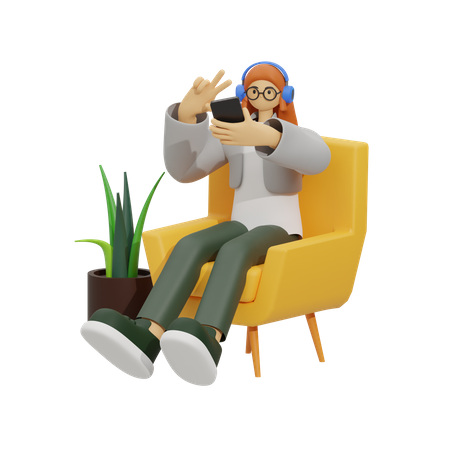 Arte da selfie  3D Icon