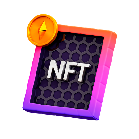 Arte del marco nft  3D Icon