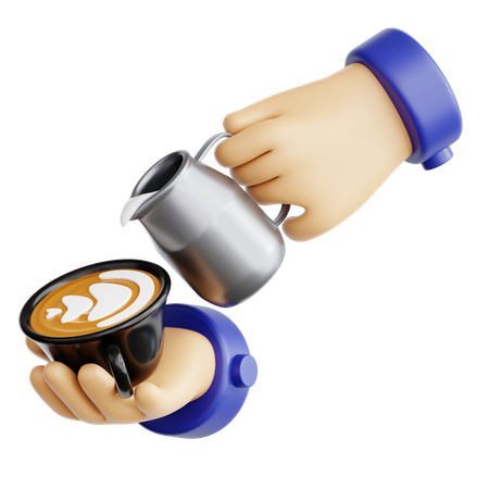 Arte latte  3D Icon