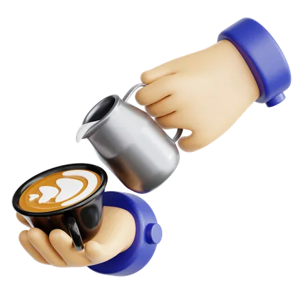 Arte latte  3D Icon