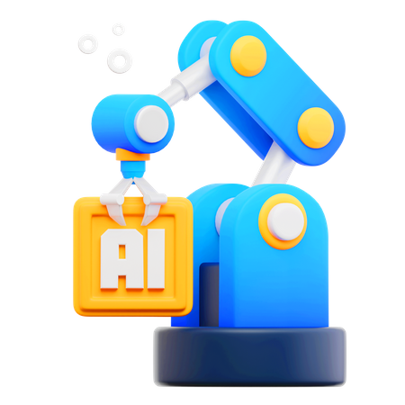 Artficial Intellegence Robotic Machine  3D Icon