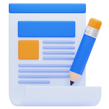 Article  3D Icon