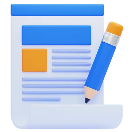 Article  3D Icon