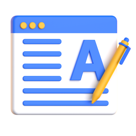 Article  3D Icon