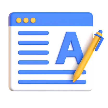 Article  3D Icon