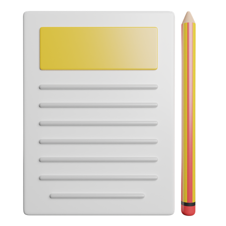 Article writing  3D Icon