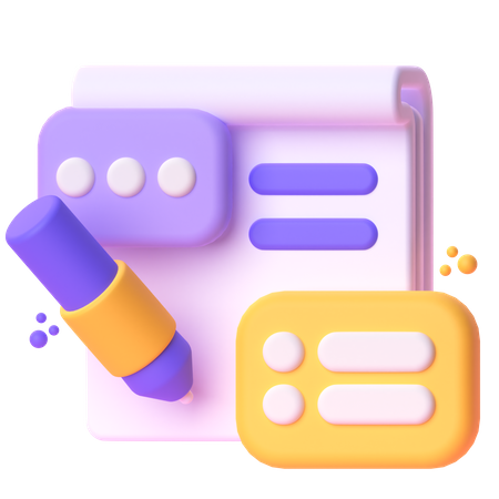 Article Writing  3D Icon