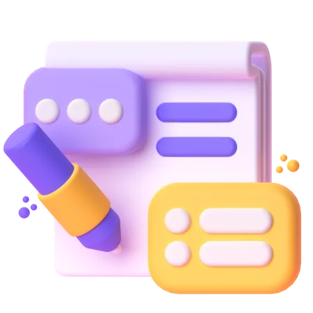 Article Writing 3D Icon