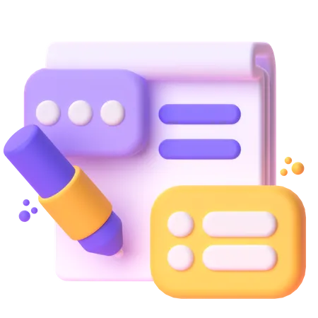 Article Writing  3D Icon