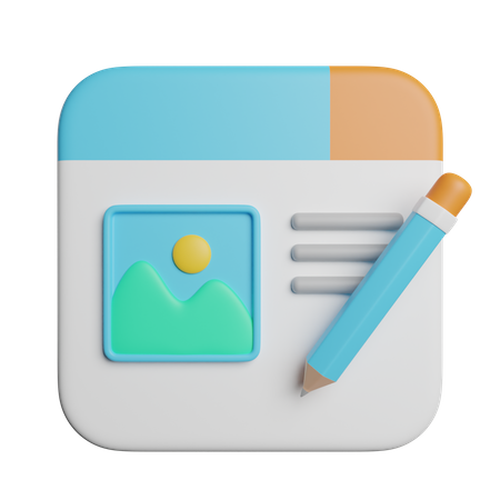 Article Writing 3D Icon