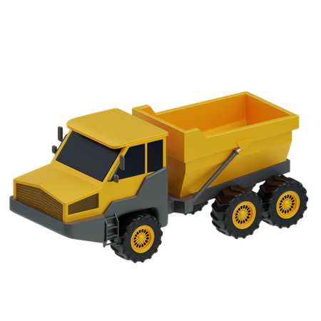 Articulated Truck  3D Icon