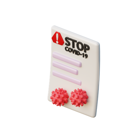 Artículo sobre Covid-19  3D Icon
