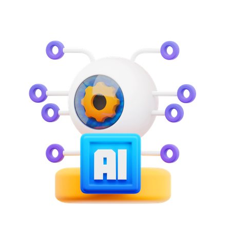 Artificial Intellegence Technology  3D Icon