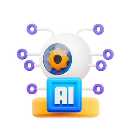 Artificial Intellegence Technology  3D Icon