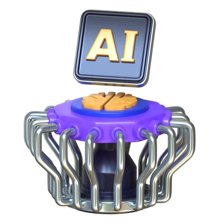 Artificial Intelligence 3 D Future Technology Icon 3D Icon