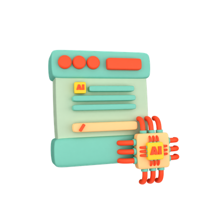 Artificial Intelligence  3D Icon