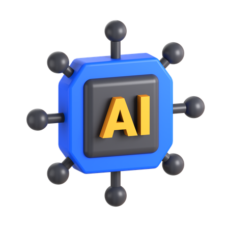 Artificial Intelligence AI  3D Icon