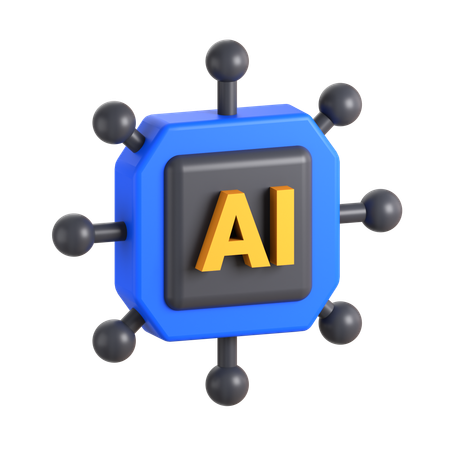 Artificial Intelligence AI  3D Icon
