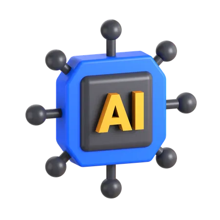 Artificial Intelligence AI  3D Icon