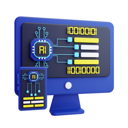 Artificial Intelligence Application  3D Icon