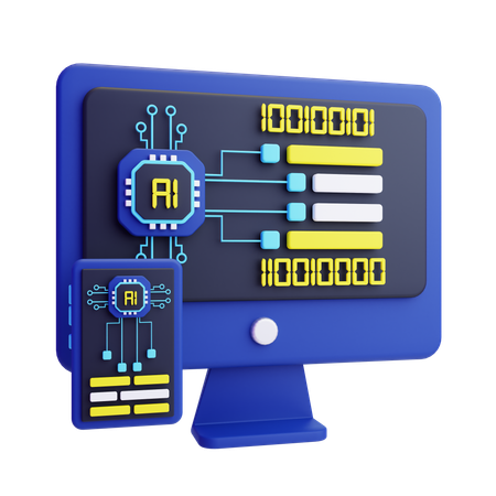 Artificial Intelligence Application  3D Icon