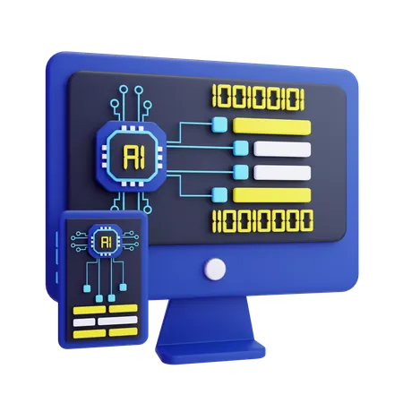 Artificial Intelligence Application  3D Icon
