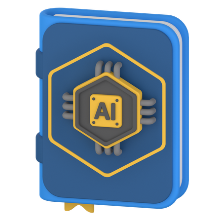 Artificial Intelligence Book  3D Icon