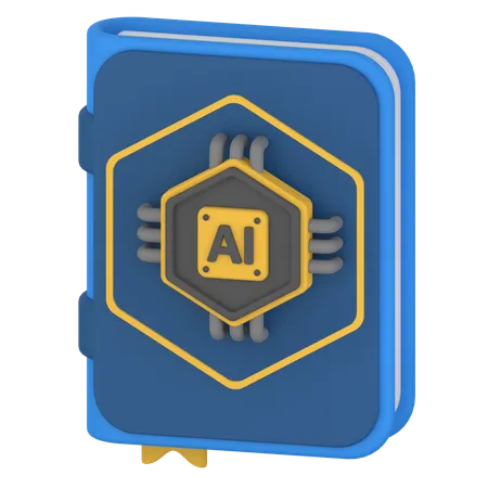 Artificial Intelligence Book  3D Icon