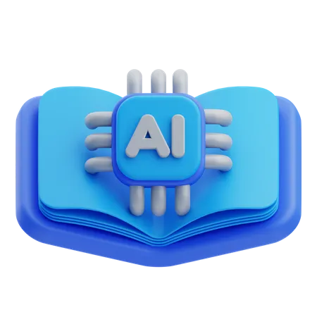 Artificial Intelligence Book  3D Icon