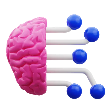 Artificial Intelligence Brain  3D Icon