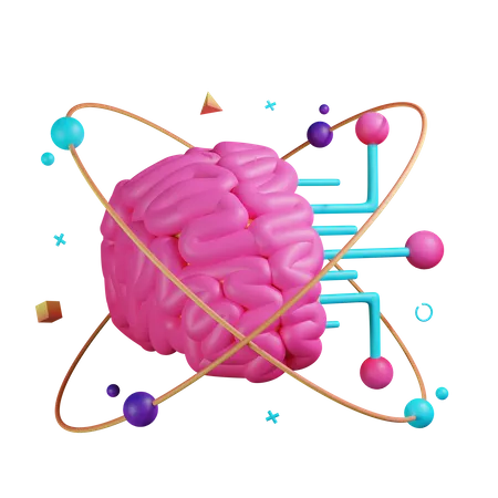 Artificial Intelligence Brain  3D Illustration