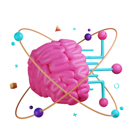 Artificial Intelligence Brain 3D Illustration