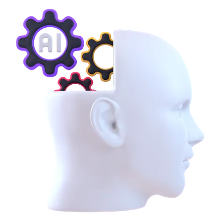 3 D Illustration Artificial Intelegance 3D Icon