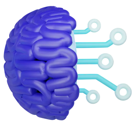 3 D Artificial Intelligence Brain Icon 3D Icon