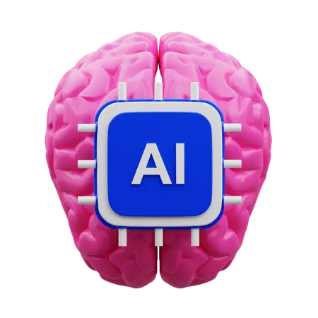 Artificial Intelligence Brain Ai  3D Icon