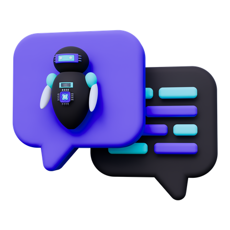 Artificial Intelligence Chat  3D Icon