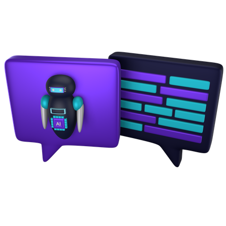 Artificial Intelligence Chat  3D Icon