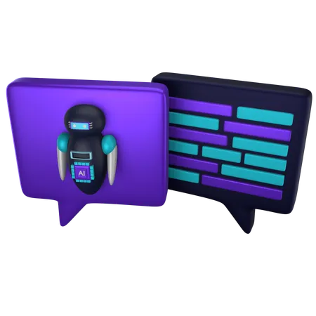 Artificial Intelligence Chat  3D Icon