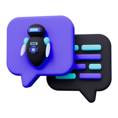 Artificial Intelligence Chat 3D Icon