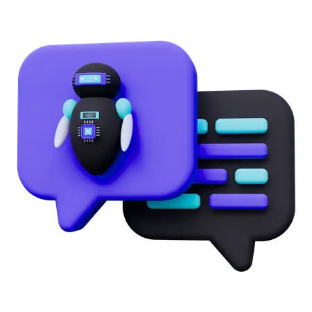 Artificial Intelligence Chat 3D Icon