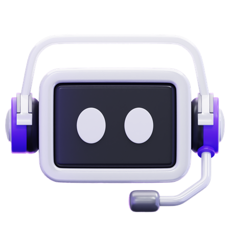 Artificial Intelligence Chatbot  3D Icon