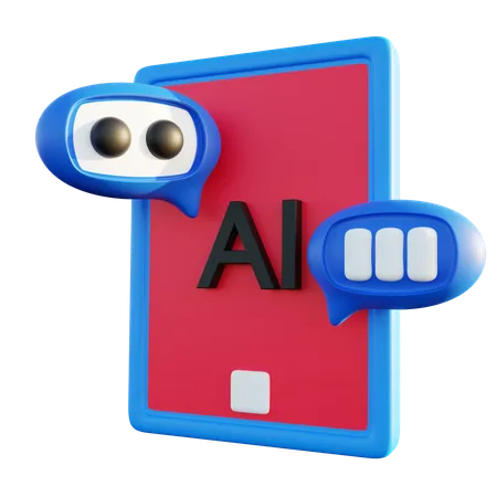 Artificial Intelligence Chatbots  3D Icon