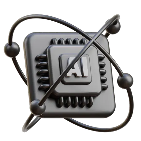 人工知能チップ  3D Icon