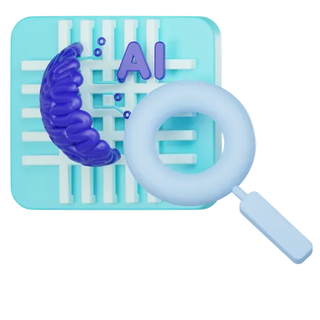 Artificial Intelligence Chip  3D Icon