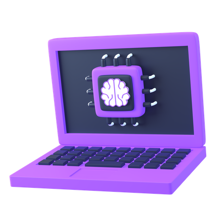 Artificial Intelligence Chip  3D Icon