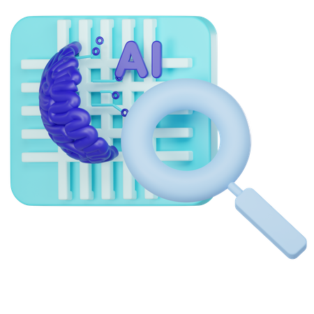 Artificial Intelligence Chip  3D Icon