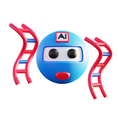 Artificial Intelligence Dna Analysis  3D Icon