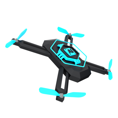 Artificial Intelligence Drone  3D Icon